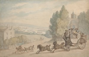 Le carrosse Canterbury-Dover passant devant le château de Vanbrugh